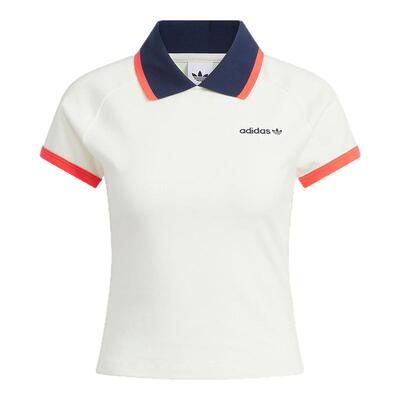 adidas阿迪达斯宋雨琦同款三叶草秋女修身短袖POLO衫KF9611