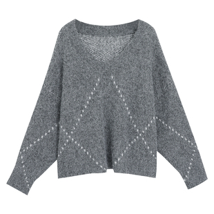 大码女装胖mm韩系慵懒风毛衣秋冬季新款高级感巨好看宽松外搭上衣