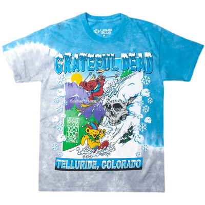 vintage正版感恩乐队扎染现行t恤