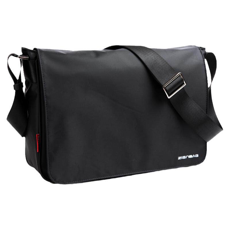 单肩男斜挎包大容量书包学院风邮差防水布斜跨包斜背包尼龙斜挂包
