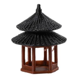 3D打印中式古建筑模型造景摆件假山吸水石水陆缸微景观盆景