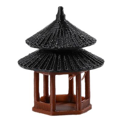 3D打印中式古建筑模型摆件