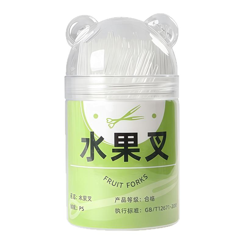 一次性水果叉子食品级透明加厚签