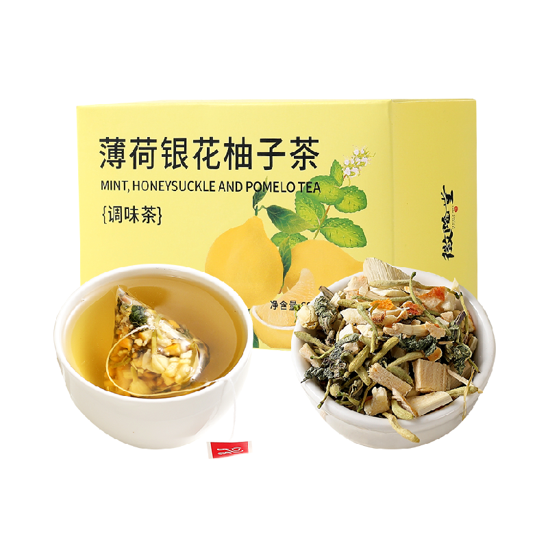 徽隆堂清爽解腻薄荷金银花柚子茶