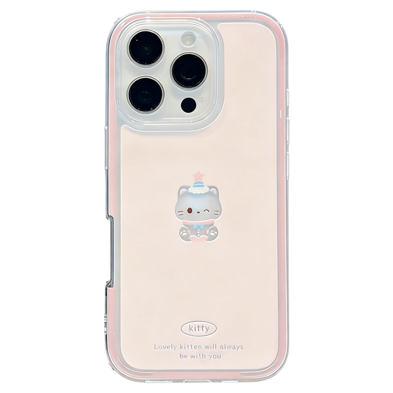 ins风小清新可爱猫咪适用苹果16promax手机壳新品高级感iPhone17pro网红爆款手机壳15//14好看的外壳保护套女