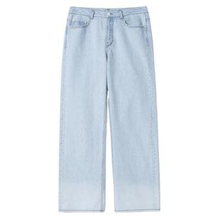 【新品】素然klee klee25冬女士环保棉复古通勤无弹牛仔瘦直筒裤