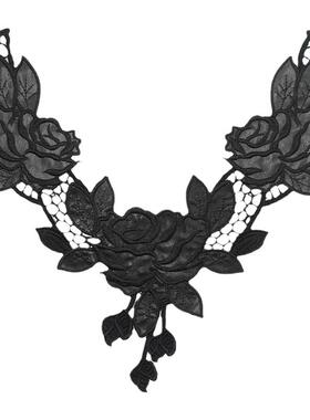 百搭手工缝制花边领时尚领花