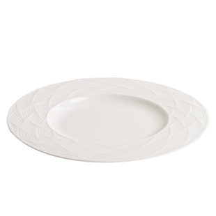 纯白浮雕餐具米饭碗面碗陶瓷碗家用骨瓷汤碗防烫手釉下彩