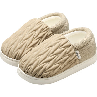 牧童儿童棉拖鞋冬季加绒保暖云朵鞋女童轻便软底包跟亲子室内鞋男