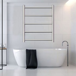 电热毛巾架5杆镜面抛光电加热浴巾架卫生间烘干架小尺寸置物架