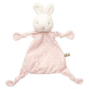 海湾兔Bunnies 安抚巾宝宝可啃咬柔软毛绒陪睡玩偶新生儿安抚礼物