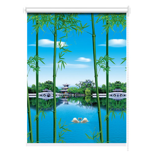 窗帘遮光2025新款免打孔安装全遮阳防晒隔热卧室厨房卫生间厕所布