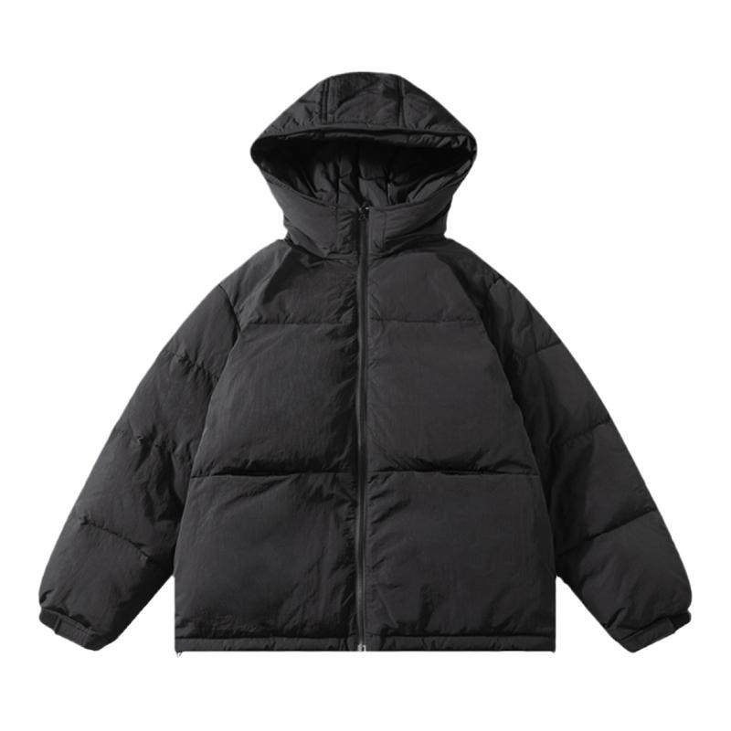 GOGOSOON 90白鸭绒 防泼水连帽羽绒服男冬季纯色宽松保暖学生外套