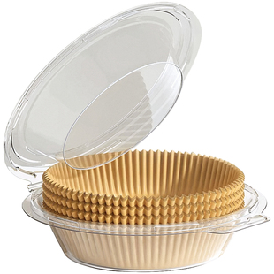 茶花一次性空气炸锅专用纸锡纸盘烤箱纸家用烤盘烘烤圆形烘焙