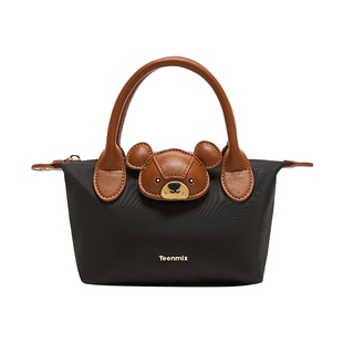 天美意可爱小熊包包女手提包休闲单肩斜挎包2026春季新款X3235AX6