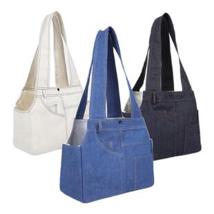 EDENPETZ宜德士猫包便携外出狗狗背包小猫小狗遛狗包猫袋牛仔帆布