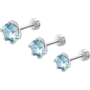 316钛钢龙爪钻石耳钉女小众高级感独特钛合金耳环男养耳洞耳饰品