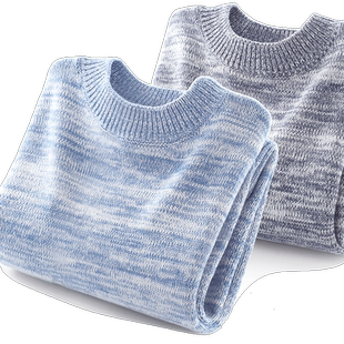 男童毛衣儿童秋冬新款纯棉针织打底衫大童加绒加厚保暖毛线衣童装