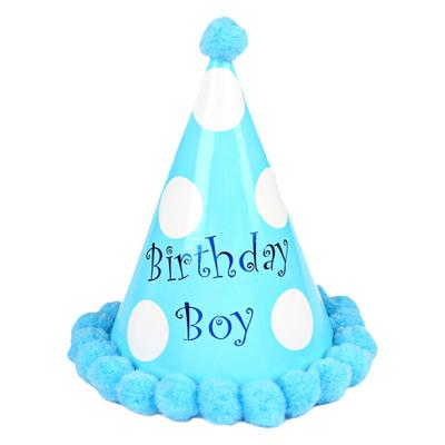 儿童卡通公主宝宝周岁装扮尖角帽