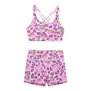 HARDSHIP |豹纹猪猪 综合训练健身美背可拆卸胸垫排汗速干套装