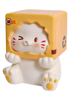 可爱猫咪换鞋凳饰品摆件乔迁礼物