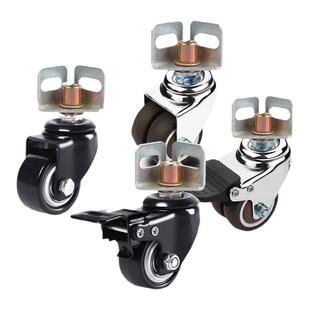 货架轮子万向轮承重角钢置物架轮移动滑轮带刹车的转向轮重型脚轮