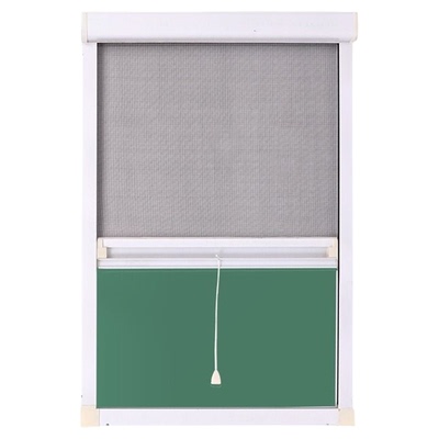 隐形纱窗卷轴式免打孔伸缩回卷