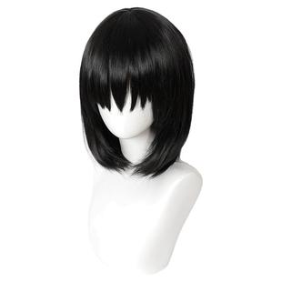 【伽氏工坊】鬼灯的冷彻蜜桃真纪cos假发碧琪·玛姬黑色仿真头旋