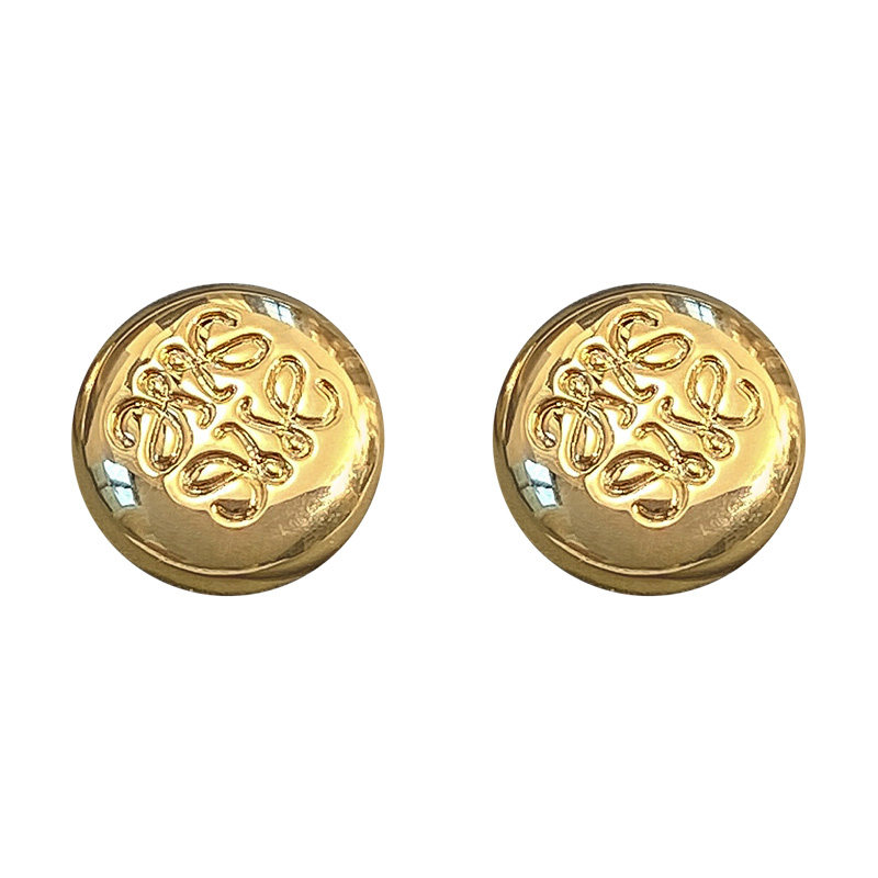 复古月饼花金豆耳钉女士高级感轻耳钉