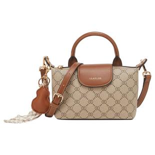 意尔康女包2026春夏新款印花撞色斜挎小包饺子包百搭休闲单肩包女