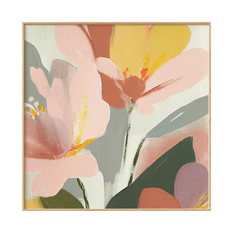 墙蛙客厅现代简约陌上花开装饰画