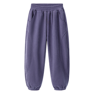 迪士尼女童加绒裤子2025新款冬季儿童保暖运动裤女孩兔子警官卫裤