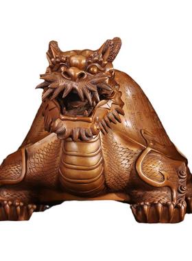 匠泽铜魂紫铜万福龟摆件