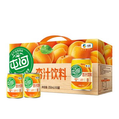 中粮屯河杏汁果汁礼盒10罐早餐