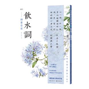 正版 硬笔楷书繁体字帖 饮水词 纳兰容若 竖排反翻编排繁体字手书体古典诗词对照含注释 书法字帖训练练习册书籍 湖北美术出版社