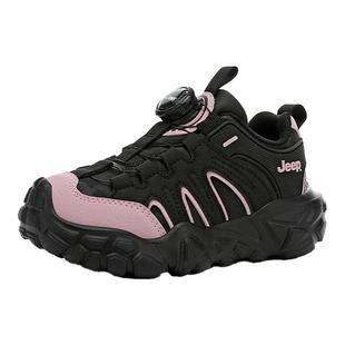jeep儿童运动鞋男童女童秋冬加绒二棉软底防滑新款男孩轻便跑步鞋