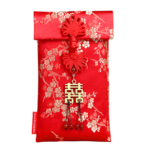 结婚喜字随礼万元刺绣布红包份子钱袋婚礼敬茶改口高档彩礼大红包
