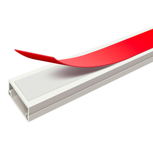 PVC中财线槽明装走线槽自带背胶免打孔隐形线槽阻燃白色国标加厚