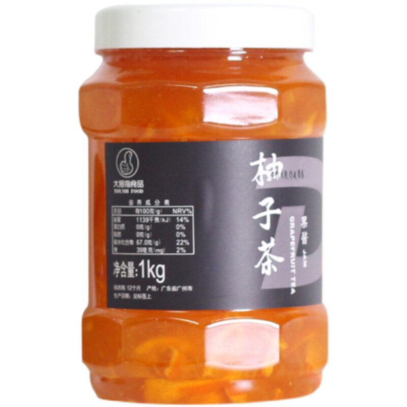大拇指蜂蜜柚子茶奶茶店专用水果茶 冲饮泡水喝的饮品峰蜜茶酱1kg