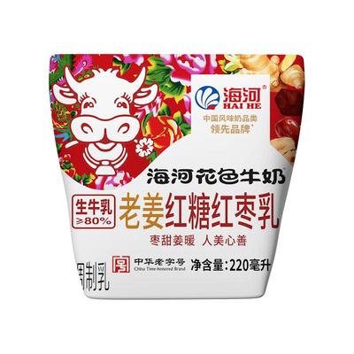 海河牛奶老姜红糖红枣乳220ml/袋