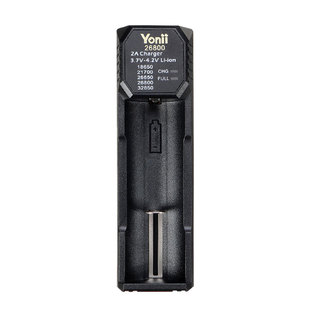 yonii26800A锂电池智能充电器手电筒座充仓usb快充18650优移3.7v