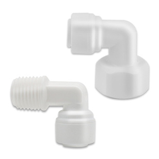 世通接头纯水机净水器四分螺纹转三分快接前置滤瓶4变3外螺纹弯头