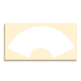 扇面国画卡纸生宣扇形镜片纸半生熟镜面作品纸书法水墨画半熟空白美术画画专用山水画工笔画熟宣裱框装裱