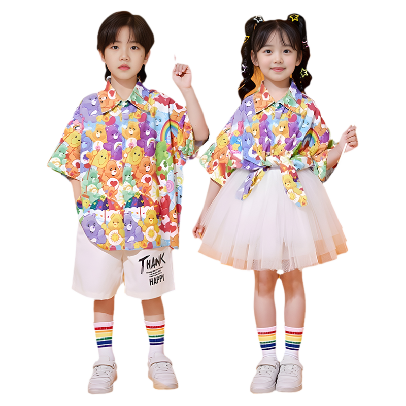 兒童啦啦隊表演服六一幼兒園班服演出服小學生運動會合唱舞蹈套裝