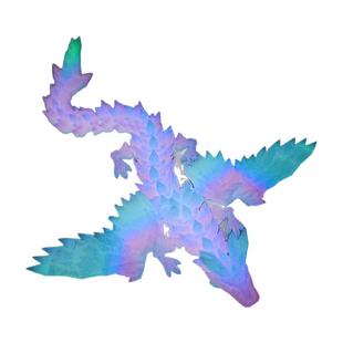 带翅膀的夜光龙3d打印炫酷渐变水晶龙桌面摆件关节可动吸收紫外线