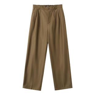 REOCHA热呈25新款秋冬通勤宽松直筒西裤透气长裤休闲裤子男休闲裤