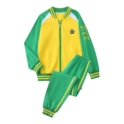 广州番禺长袖绿色秋冬长裤外套装