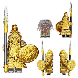 限量版古代中国玄甲军适积木人仔古代士兵军团陌刀玩具机甲模型