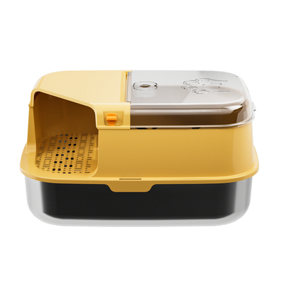 萌尾不锈钢走廊猫砂盆封闭隔臭