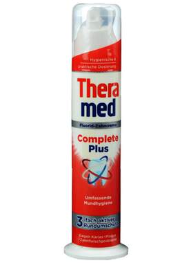THERAMED按压式去黄清新亮白牙膏